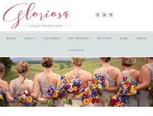 Tablet Screenshot of flowersbygloriosa.com